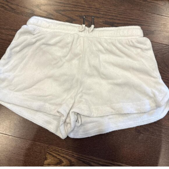 Terry Cloth White Beachy Shorts Medium - Picture 1 of 3